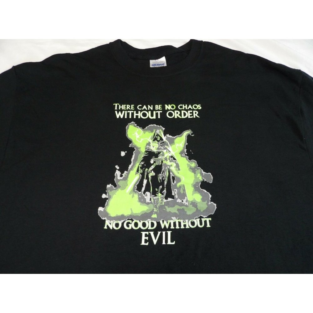Star Wars Jedi Code Chaos Order Force Grey Good Evil  T Shirt XL Gildan